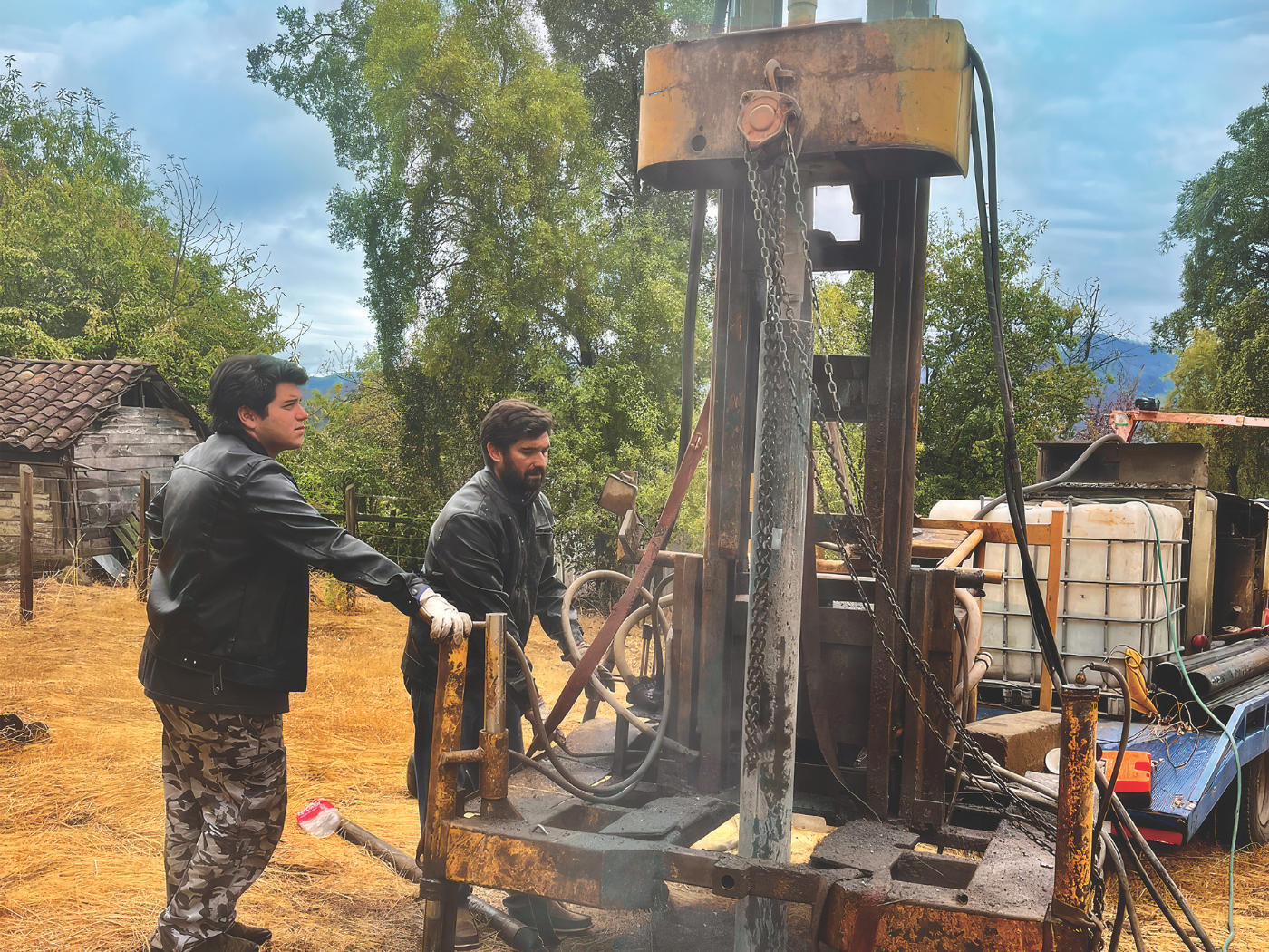 Digging for water which was found at a depth of nine metres. Photo credit: Fr Alvaro Martinez