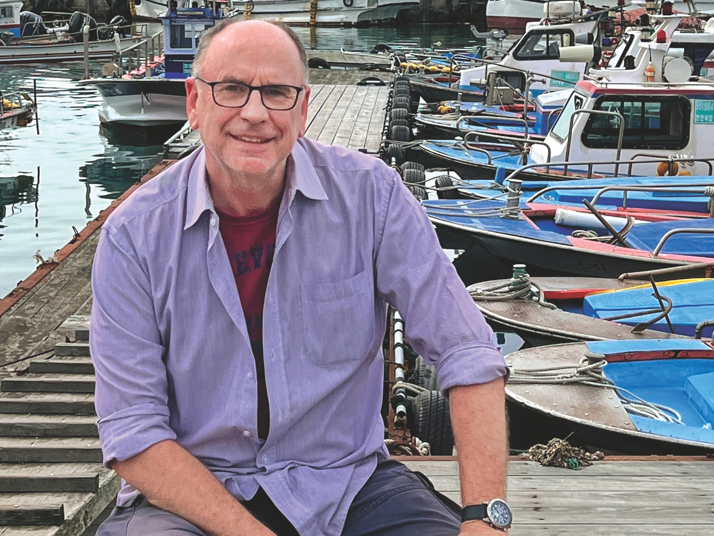 Fr. Eamon at the harbour in Mokpo