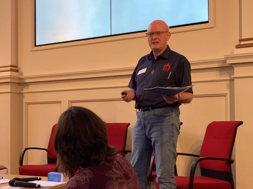 Fr Martin Poulsom speaking at the day.