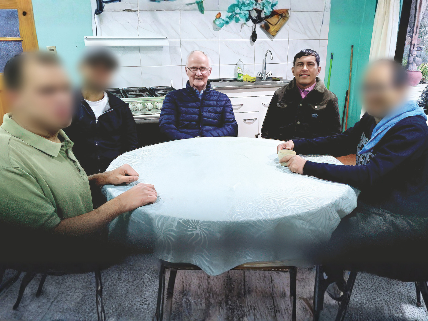 In the kitchen of the Columban Migrant Centre in Santiago.