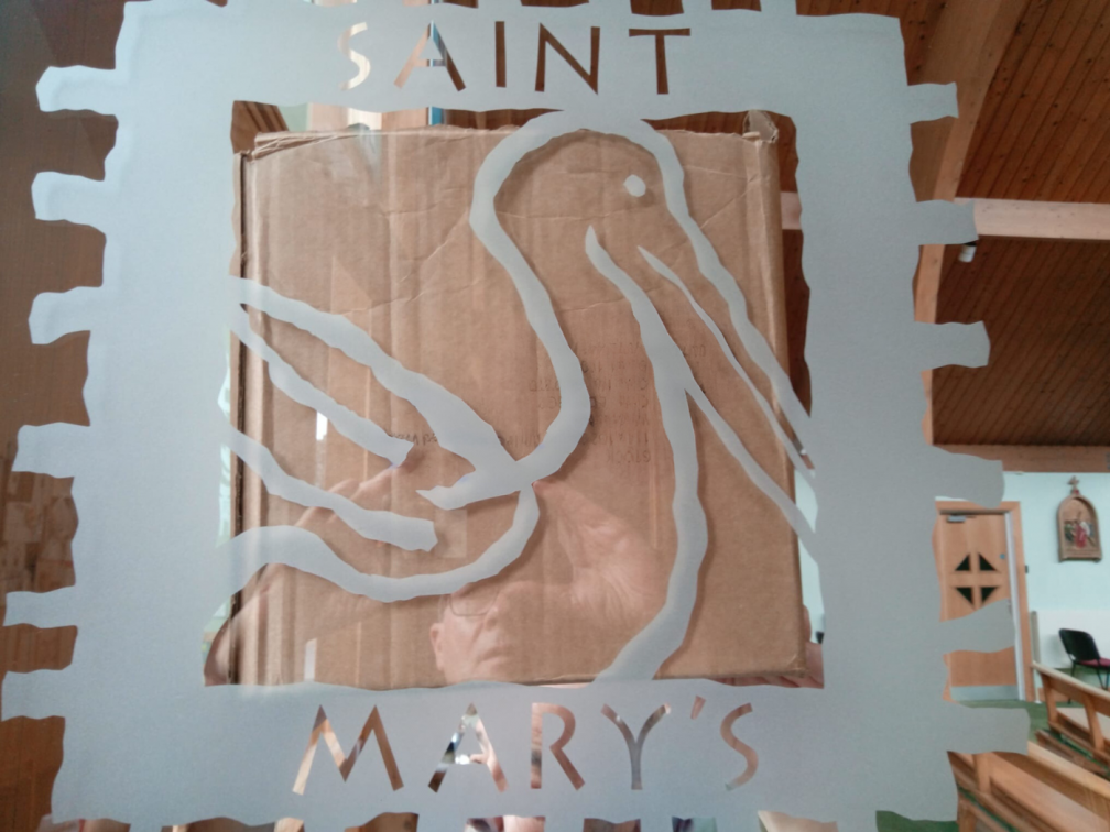 Pelican motif on the door of St. Mary's 2