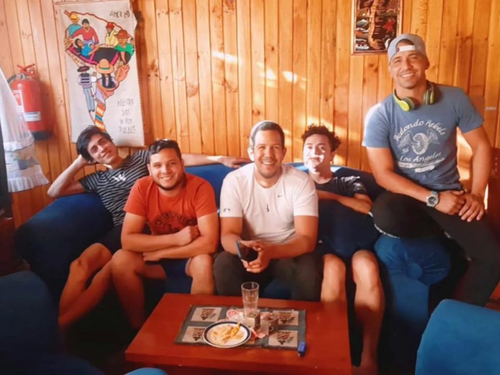 Venezuelan men in Columban Migrant House Santiago 2023