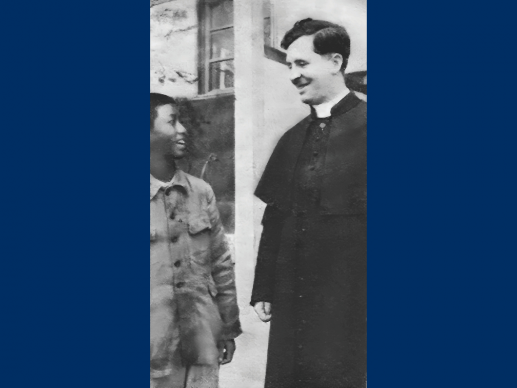 Photo of Fr Jim Maginn with a young Korean from a 1950s copy of the Far East which stated: “Missing, believed dead, in Korea”. Fr Maginn was not killed in Taejon but in Samcheok Parish (now Seongnae-dong Parish). He refused his parishioners’ pleas to flee, stating, “We must stand firm in our faith and protect the church until the end to bear witness to God’s truth before the communists.” He was martyred on July 4th, 1950, by the North Korean army