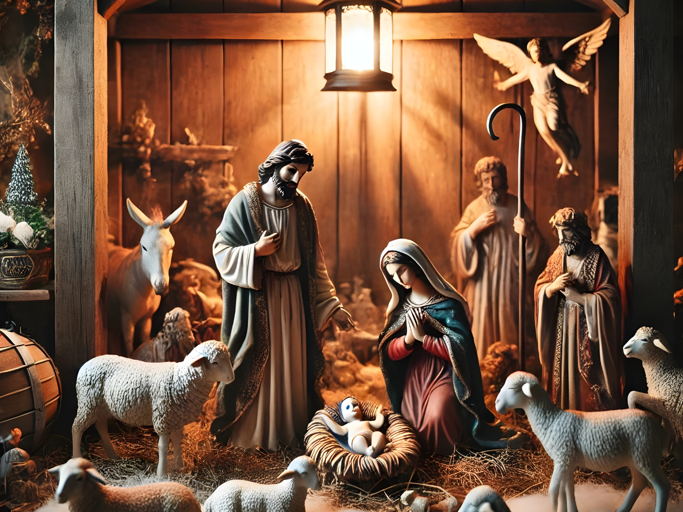 Traditional nativity scene