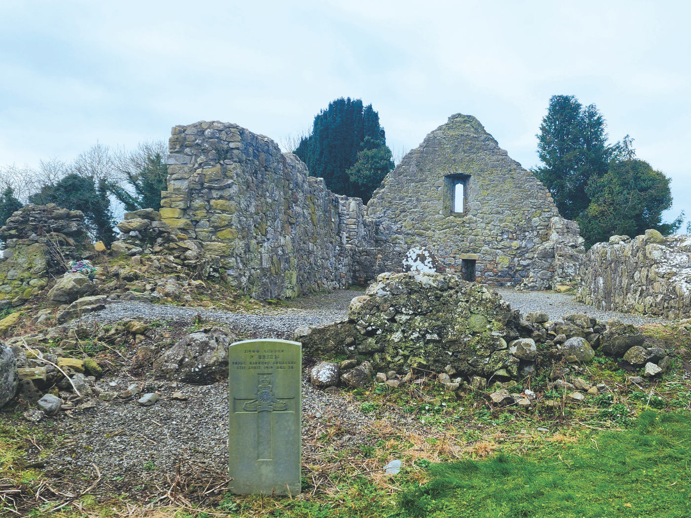 The ruins of the old Killoughey Church