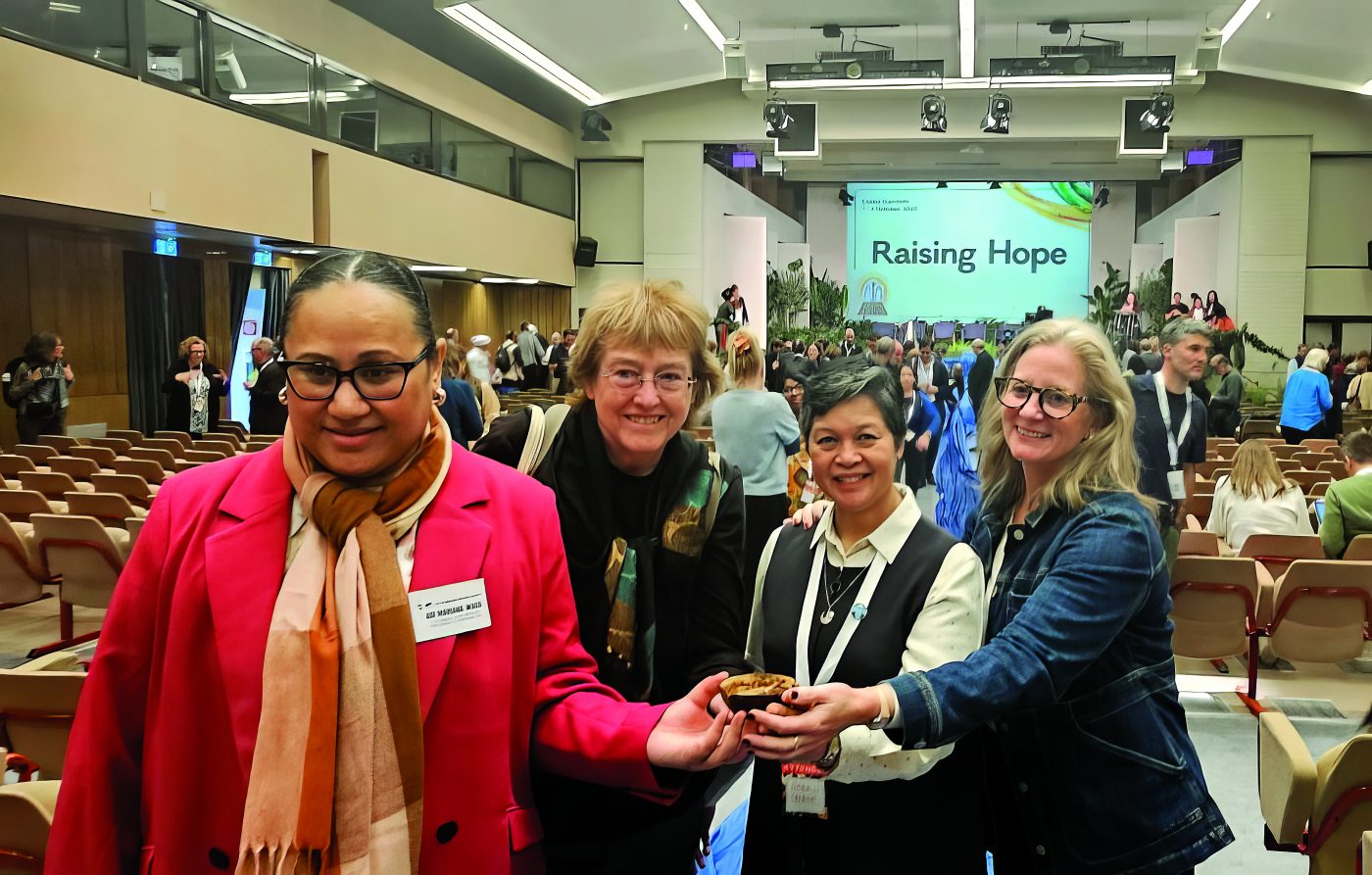 The Columban team who attended the conference: Adi Mariana Waqa, Ellen Teague, Sr Anne Carbon and Amy Echeverria. Photo credit: Ellen Teague.