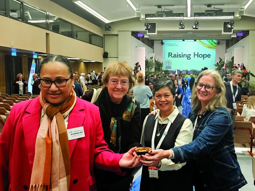 The Columban team who attended the conference: Adi Mariana Waqa, Ellen Teague, Sr Anne Carbon and Amy Echeverria. Photo credit: Ellen Teague.