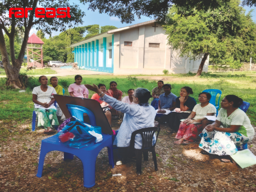 Villagers share their learning about care for the earth from Pope Francis’ ground-breaking encyclical, Laudato Si’