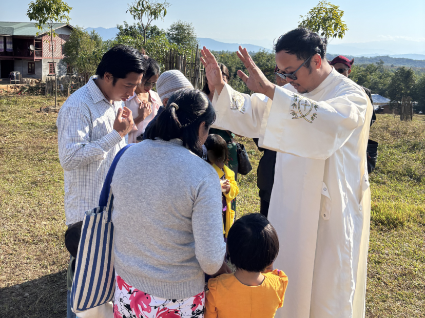 Blessing of people and after Christmas Day mass