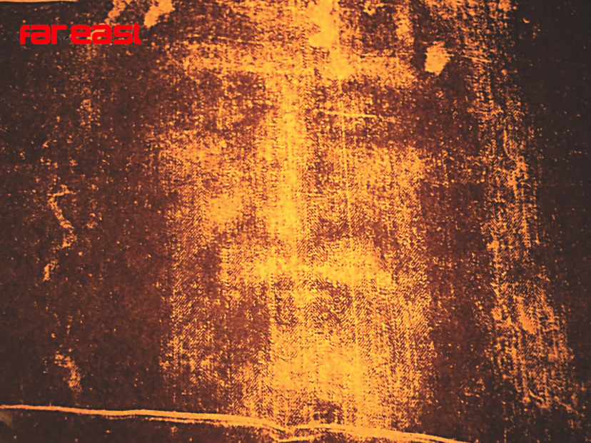 The faint image of a crucified man on a linen cloth, which only became visible through a photographic negative, reveals a bearded man with shoulder-length hair and shows signs of crucifixion wounds as well as thorn marks, flogging, and a potential jaw injury. The debate over its authenticity as a miraculous imprint or a medieval artifact continues
