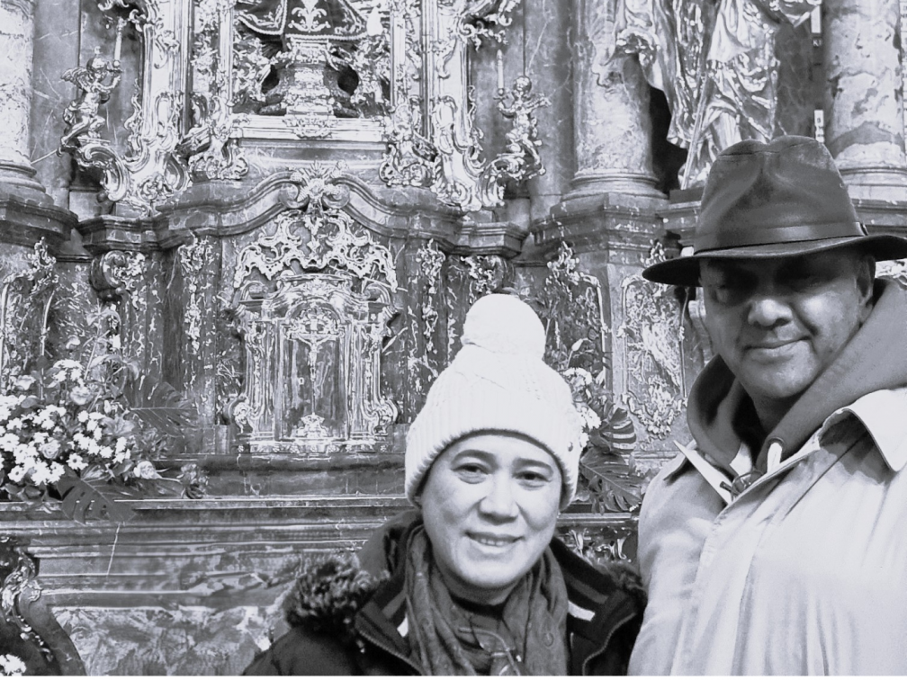 Gertrudes with her partner Kush