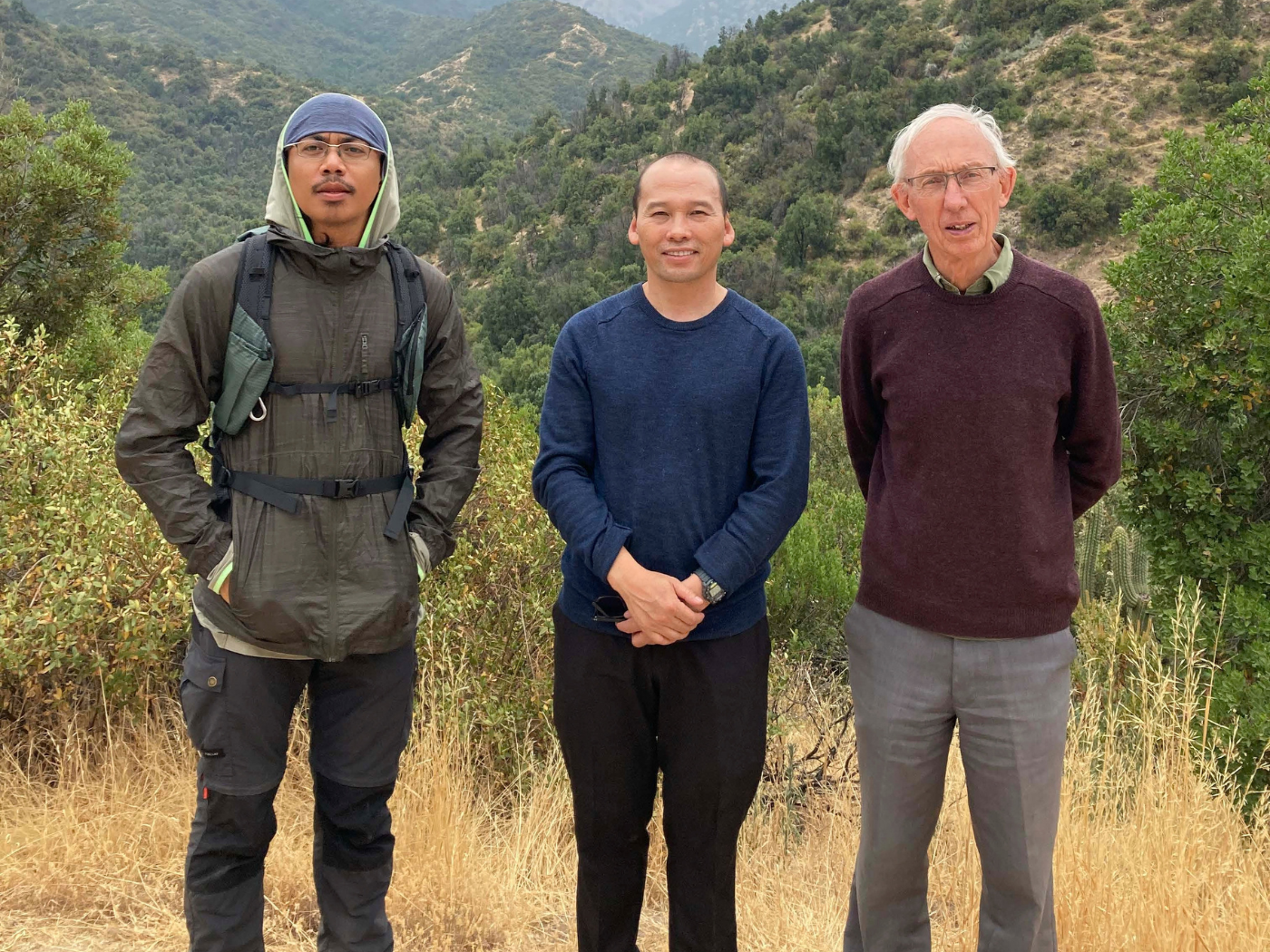 Columban seminarian Lydio Mangao Jr., Columban Michael Howe and visiting Diocesan priest, Minh Tran during visit to the National Park