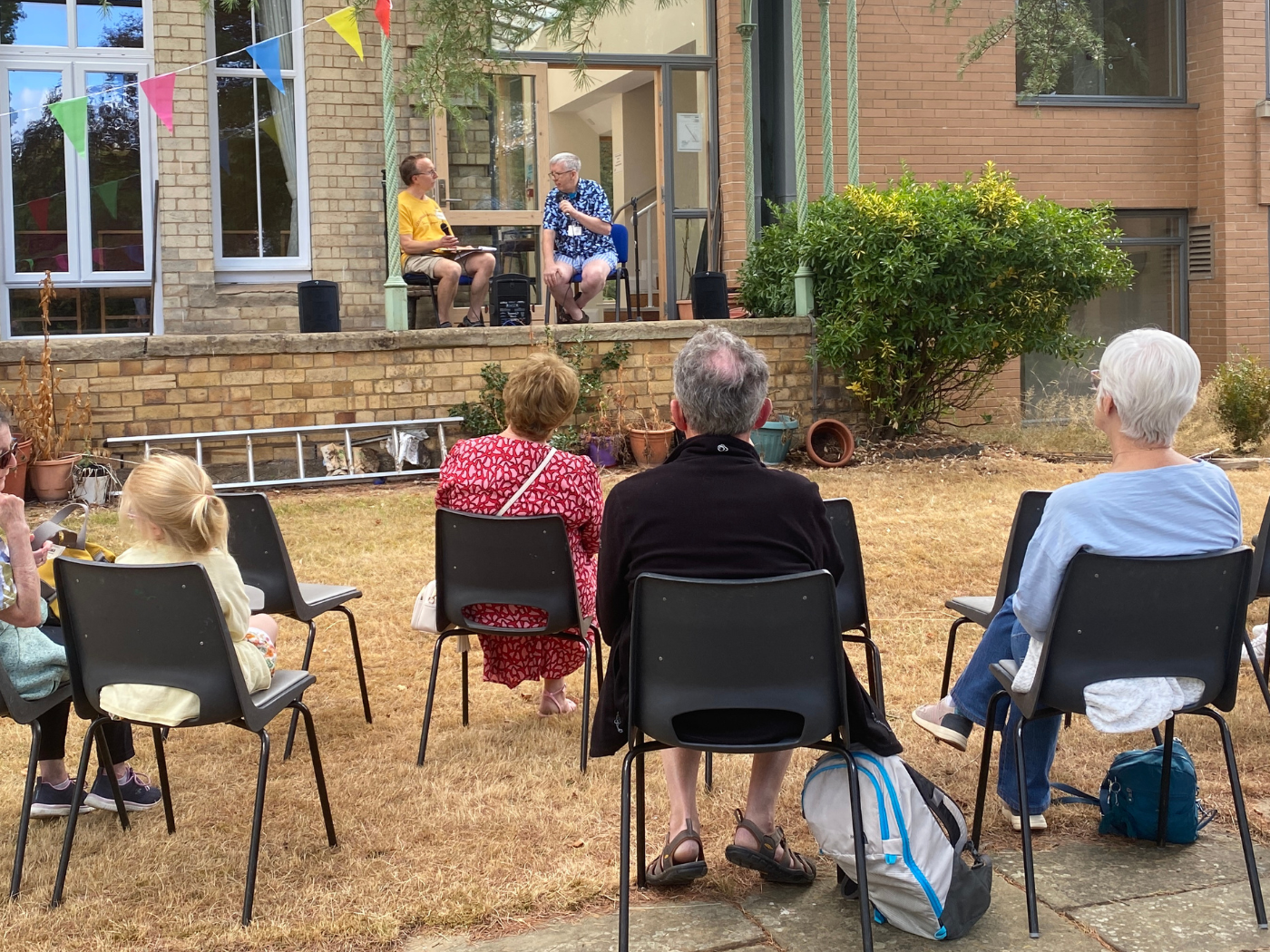 Fr. Patrick O'Beirne is interviewed by Co-worker Stephen Awre during one of two 'Meet a Missionary' sessions