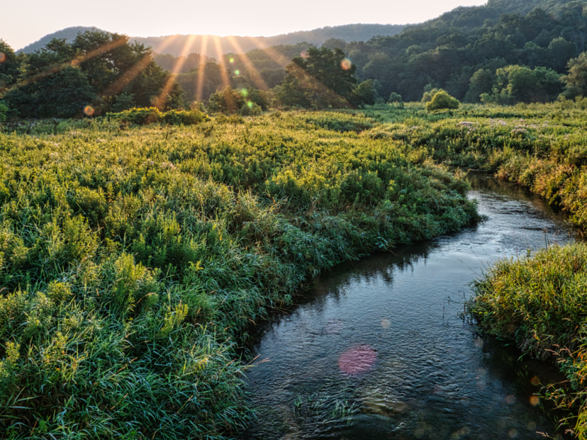 Flowing river